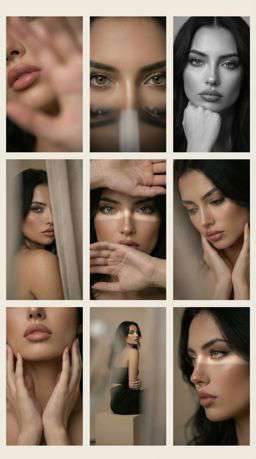 KV Leather - Editorial 3x3 Grid [VAR:2] [Rotated 37° Left]